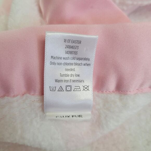2018 Gymboree Plush Baby Security Blanket Pink White Stripes Satin Trim 30”x30” - Picture 10 of 12